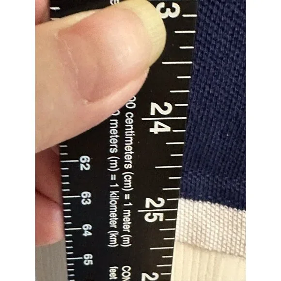 Chaps by Ralph Lauren Men’s Polo Golf 2 Button Shirt Size XL Navy White Stripe - Picture 6 of 10